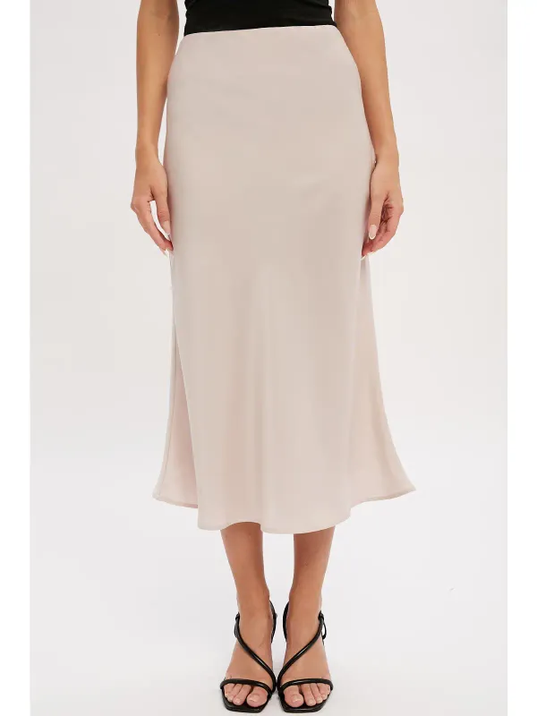 Satin Midi Skirt