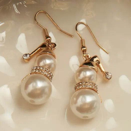 Snowman Drop ER, Color: Pearl, Size: O/S