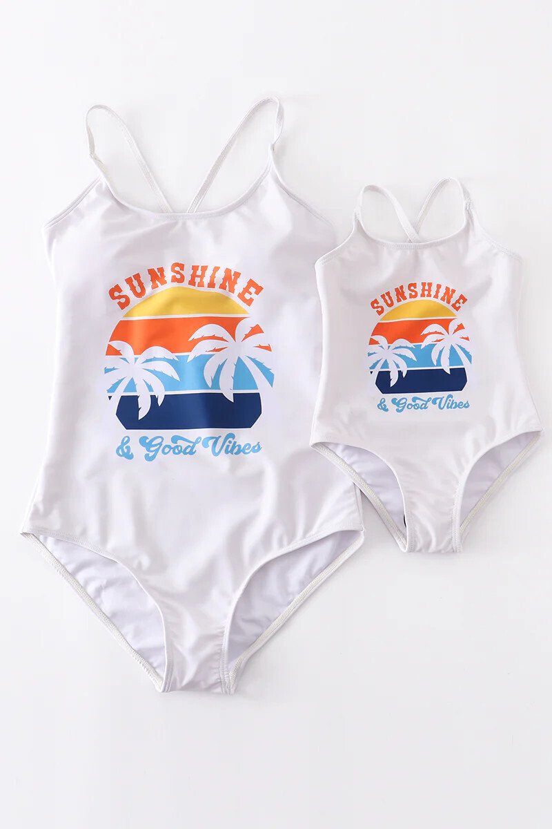 Sunshine 1 pc Swimsuit, Color: White, Size: 7