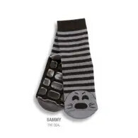 Seal Slipper Socks, Color: Black/Grey, Size: 3-5.5