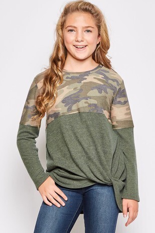 Camo Color Block, Color: Olive, Size: XS (4/6)