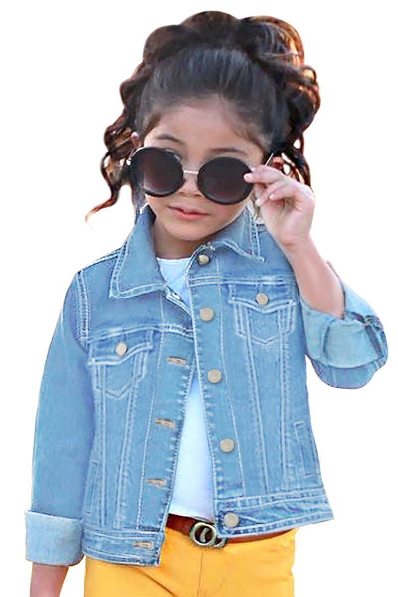 Denim Jacket, Color: Blue, Size: XXS