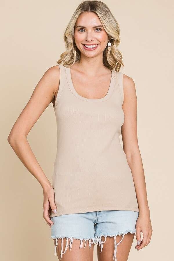 Scoop Tank Top, Color: Bake Shell, Size: Small
