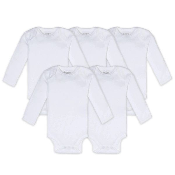 Set 5 LS Bodysuits, Color: Cloud, Size: 3-6 Mon