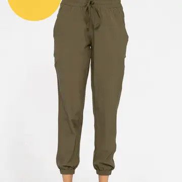 Cuffed Joggers, Color: Ivy Green, Size: Small