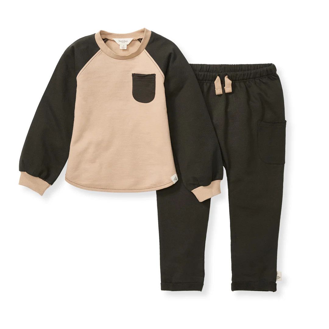 Raglan Crew Seet, Color: Ginger, Size: 18 Months