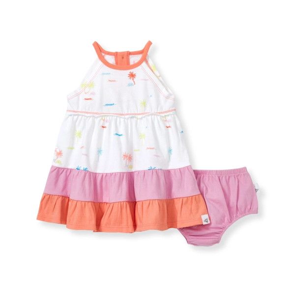 Beach Dress &amp; Diaper, Color: Mandarin, Size: 12 Months