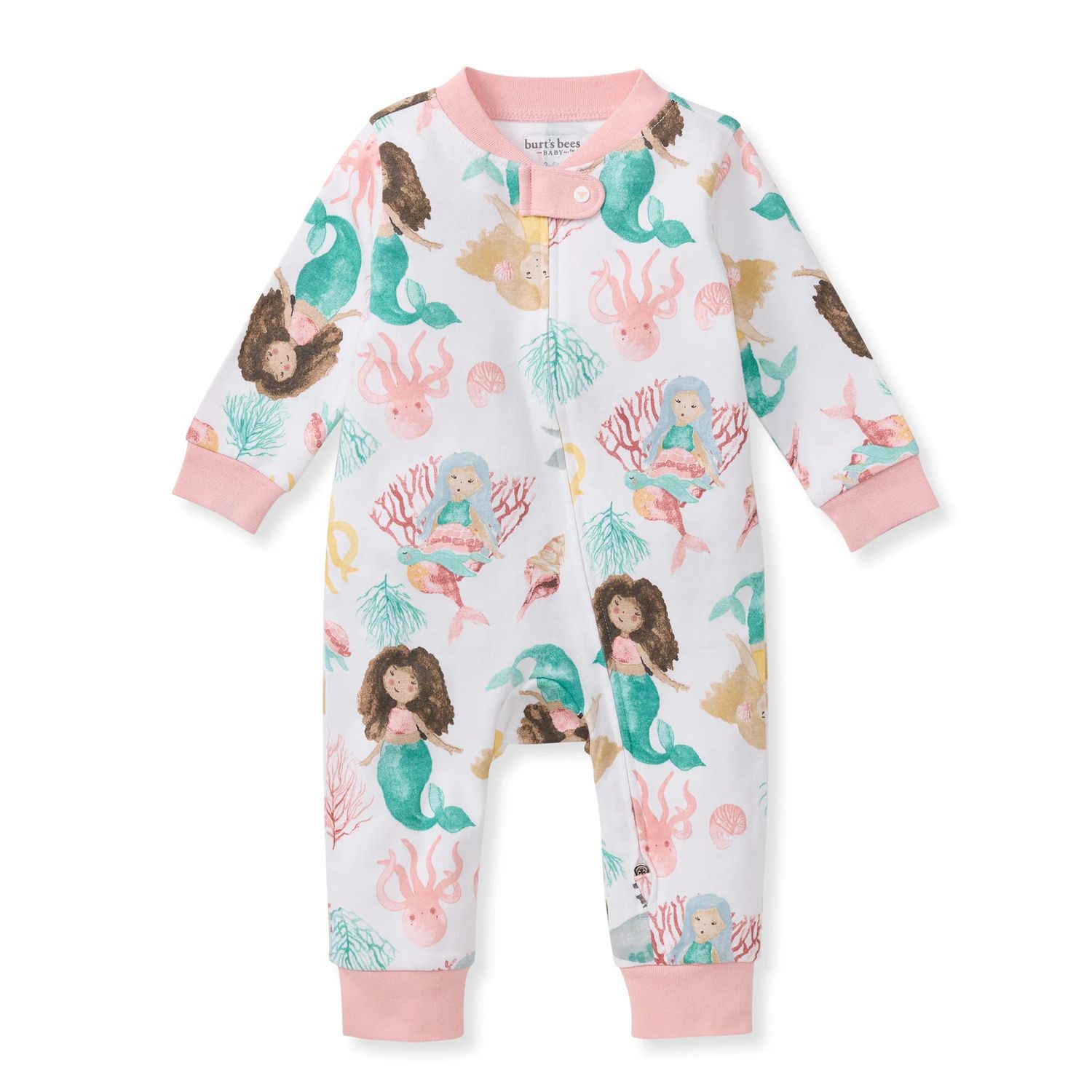 Mermaid Footless Sleep &amp; Play, Size: 3-6 Mon, Color: Rose
