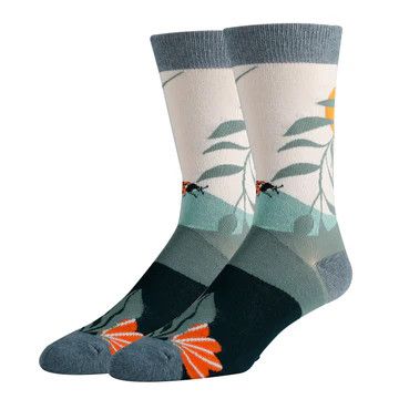 Mens Crew Socks, Color: Olive Faye, Size: O/S