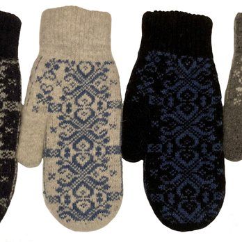 Snowflake Mittens, Color: Black, Size: O/S