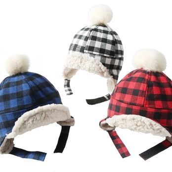 Buffalo Plaid Trapper, Size: O/S, Color: Black