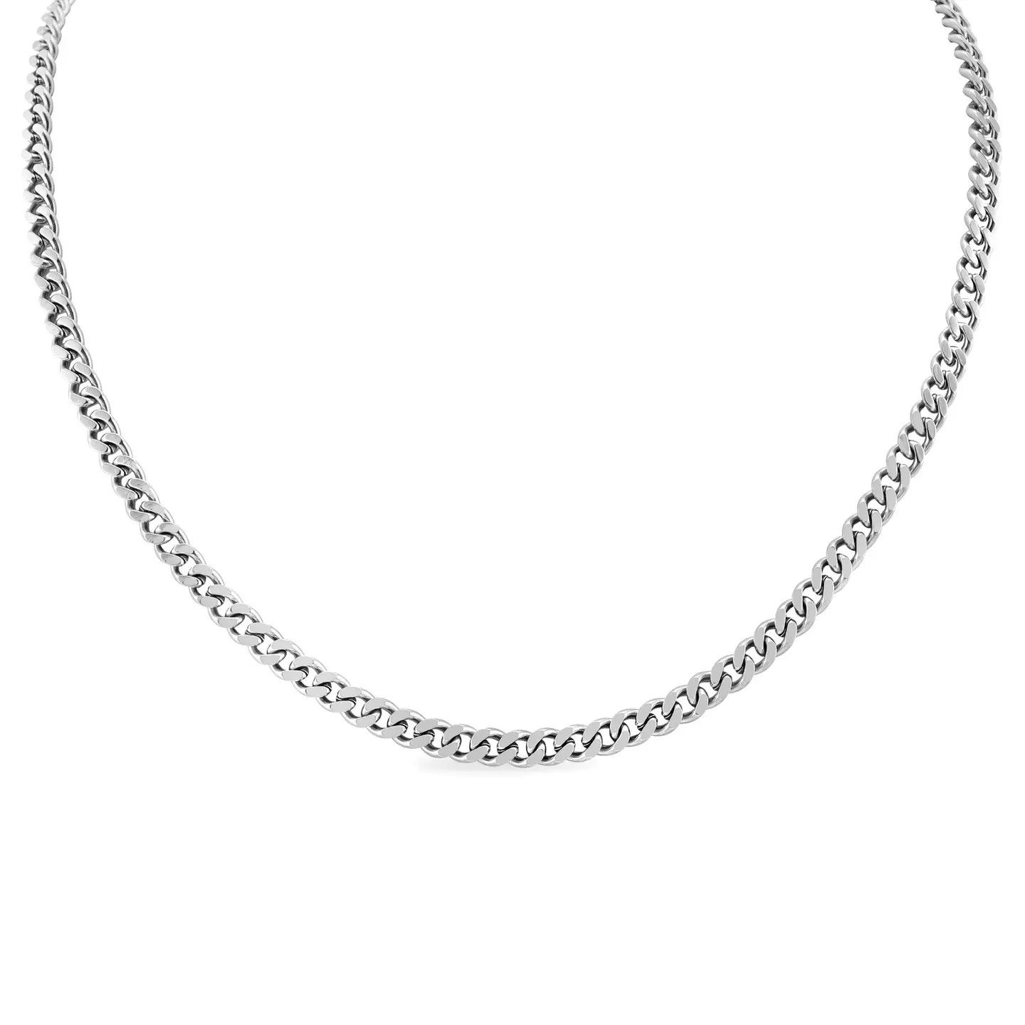 18" Curb Chain NK, Color: Stainless Steel, Size: 1.4mm
