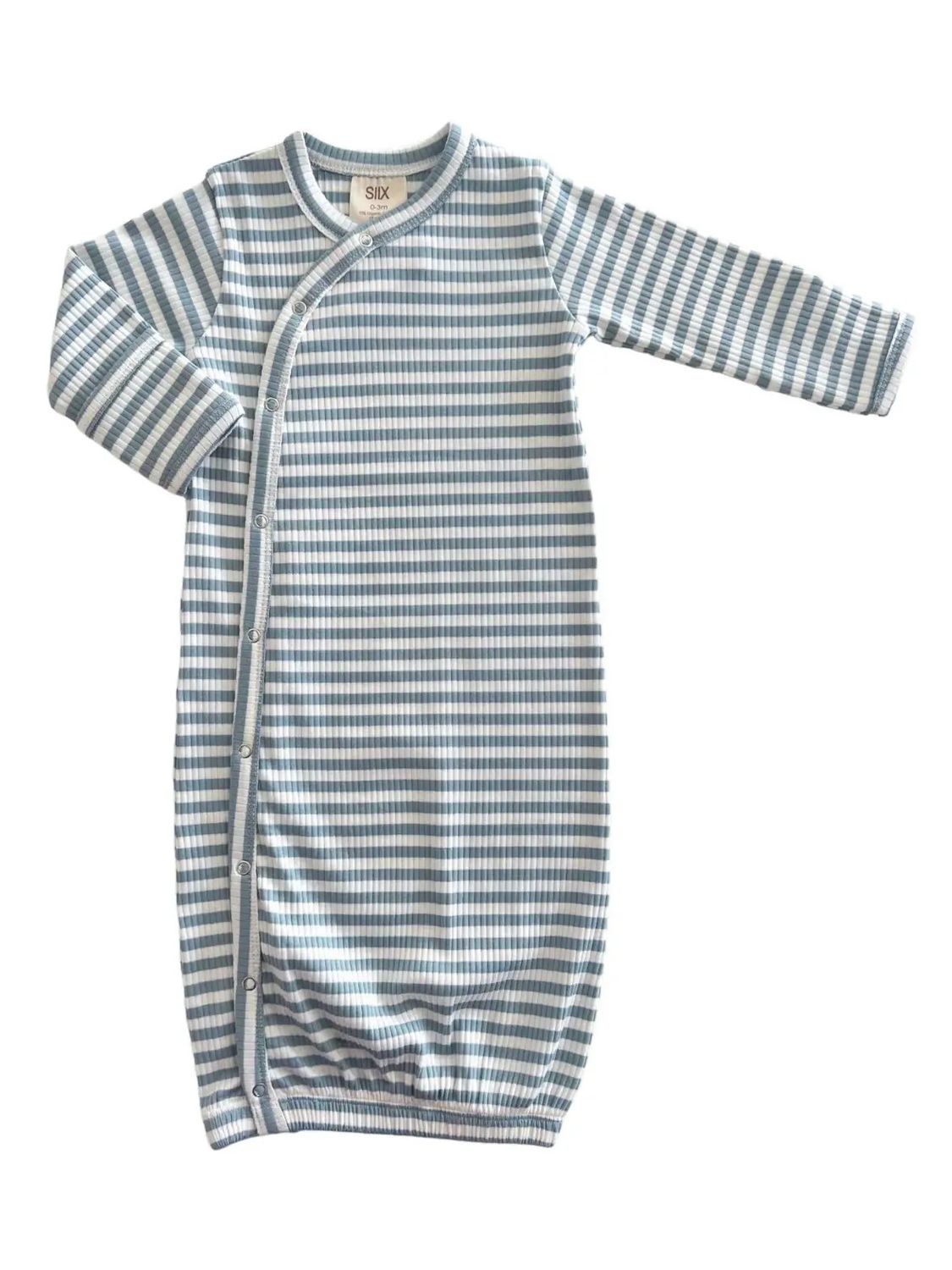 Ribbed Gown, Color: Dusty Blue, Size: 0-3/S