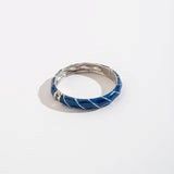 Twist Silver Cuff Br, Color: Blue, Size: O/S