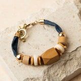 Wood Toggle BR, Color: Blue, Size: O/S