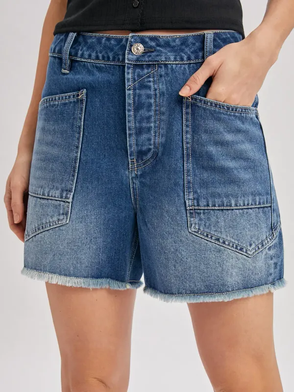 Denim Barrel Shorts