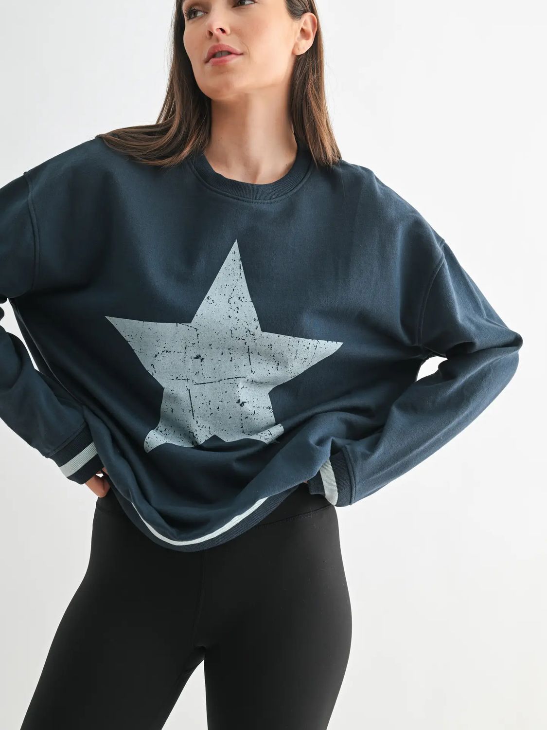 Vintage Crew Pullover, Color: Cloud Blue, Size: Small