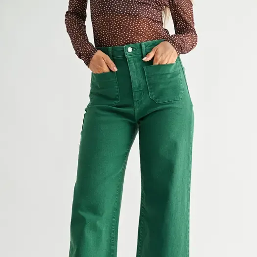 Patch Pocket Wide Leg