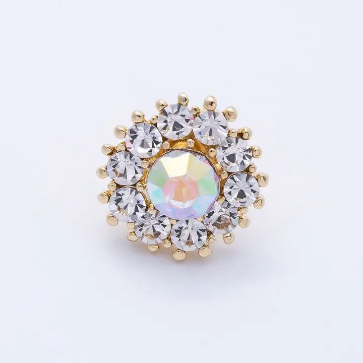 Round Pin Brooch, Color: Gold, Size: O/S