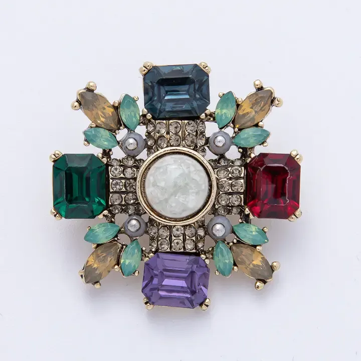 VintageMulti Crystal Brooch