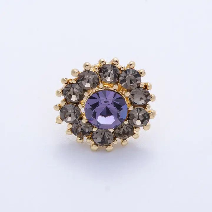 Rhinestone Brooch, Color: Gold, Size: O/S