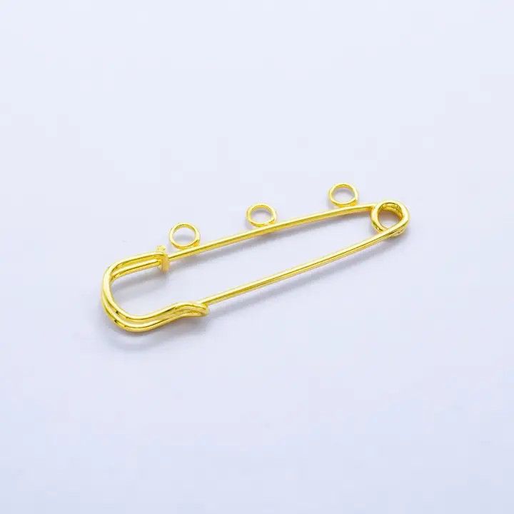 Safety Pin Brooch, Color: Gold, Size: O/S