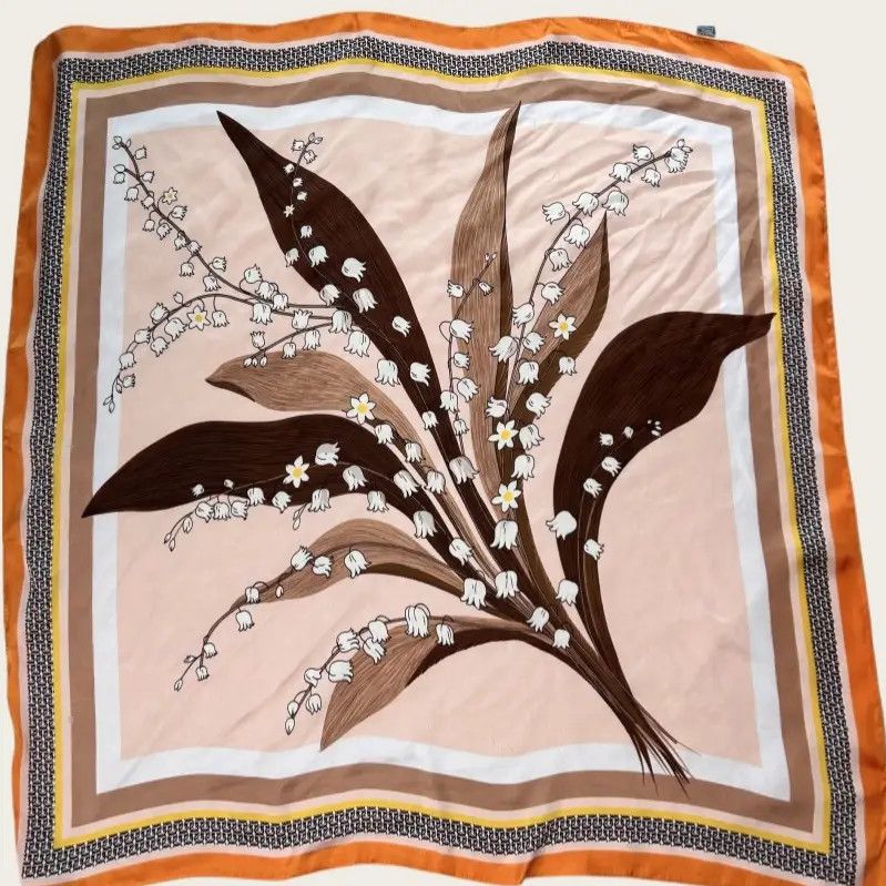 Lilly of the Valley  Scarf, Color: Blush, Size: 36x36
