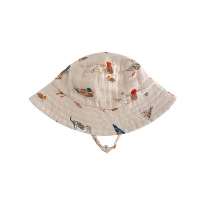 Muslin Bucket Hat, Color: Duck, Size: 6-12M