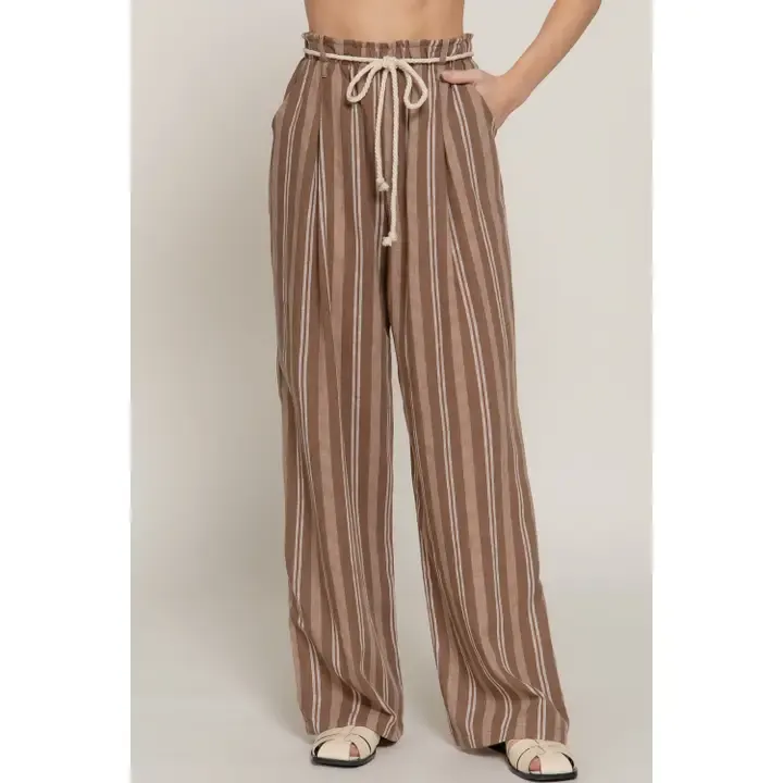 Striped Linen Pants