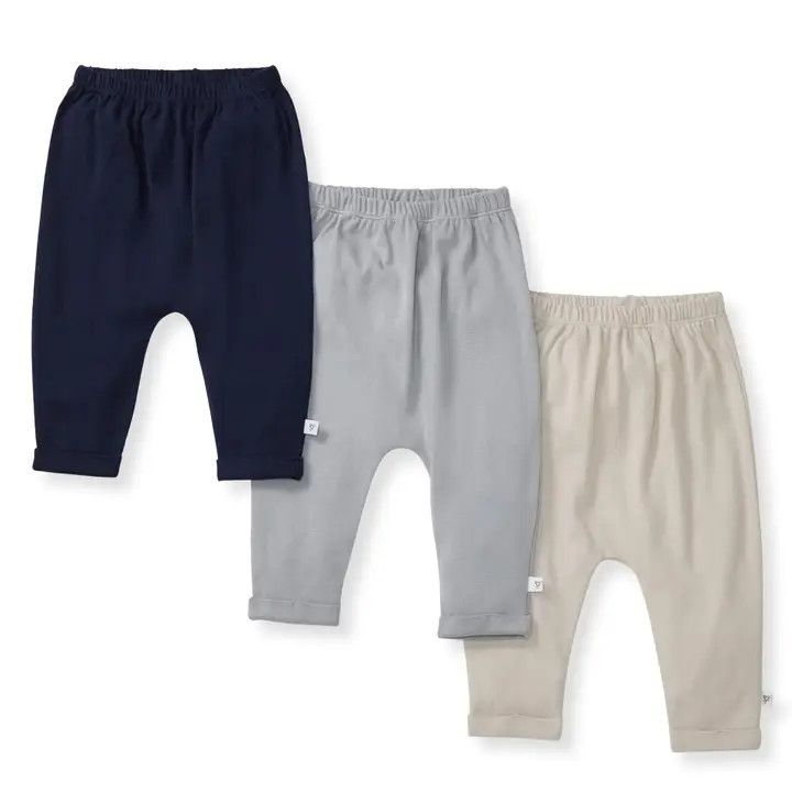 Cotton Baby Pants, Color: Midnight, Size: 3-6M