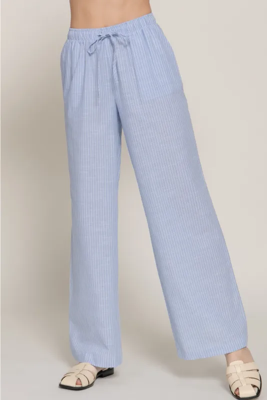 Stripe Gauze Long Pants