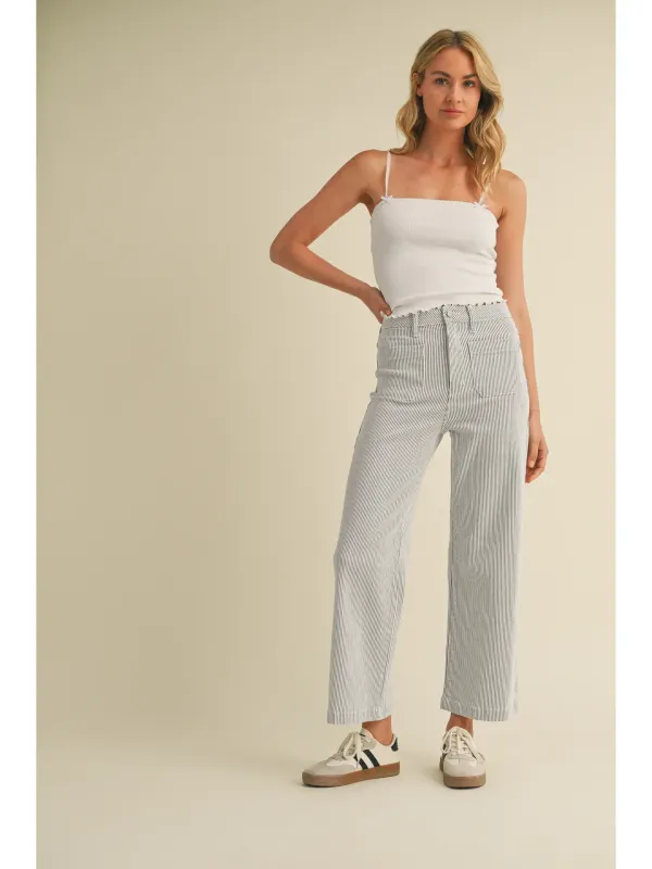 Stripe Patch Pocket Wide