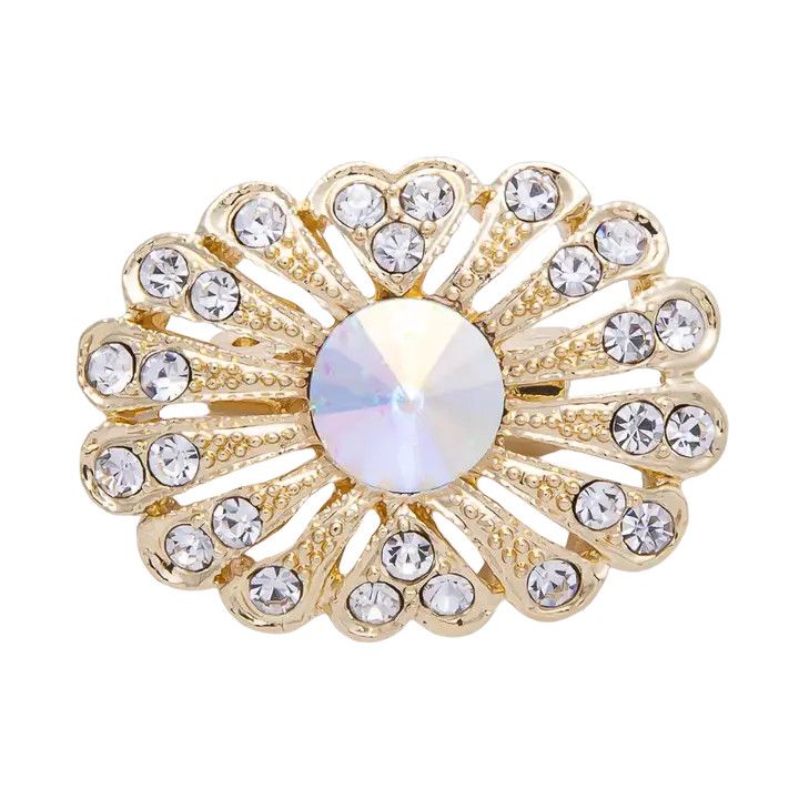 Geometric Flower Brooch, Color: Gold, Size: O/S