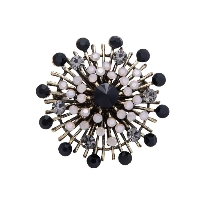 CZ Burst Brooch