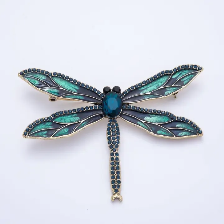 Dragonfly Hammered Brooch