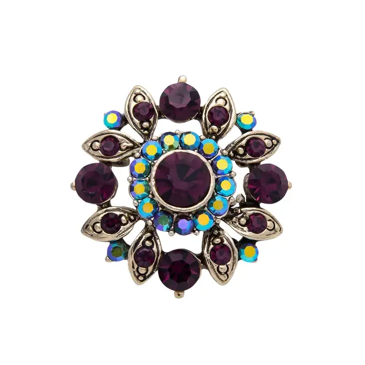 Multi Color Burst Brooch