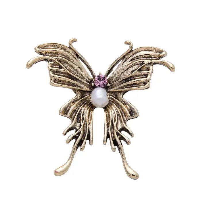 Butterfly Stone Brooch, Color: Purple, Size: O/S