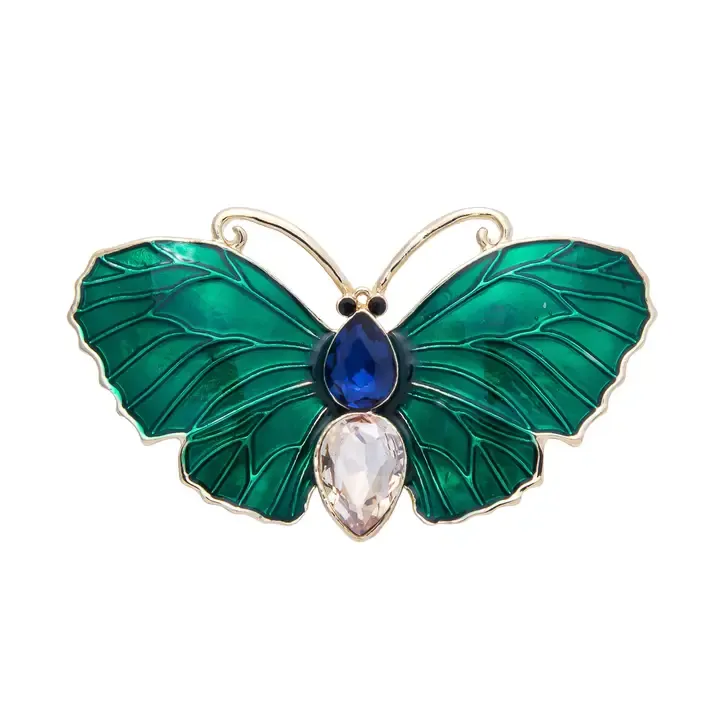 Emerald Butterfly Brooch