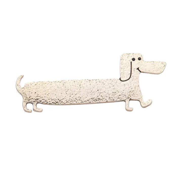 Weiner Dog Puppy Brooch, Color: Gold, Size: O/S