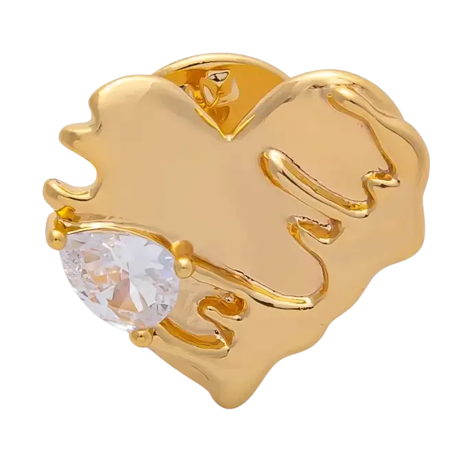 Molten Heart Brooch