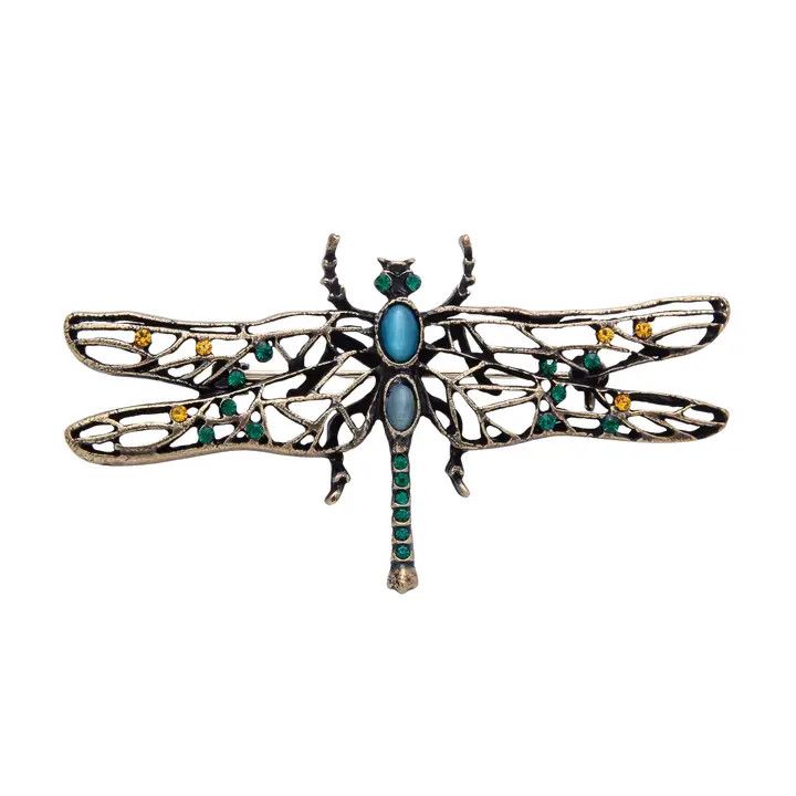 Dragonfly CZBrooch, Color: Multi, Size: O/S