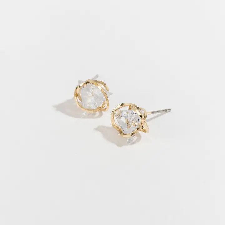 Triangle Stud Earrings, Color: Gold, Size: O/S
