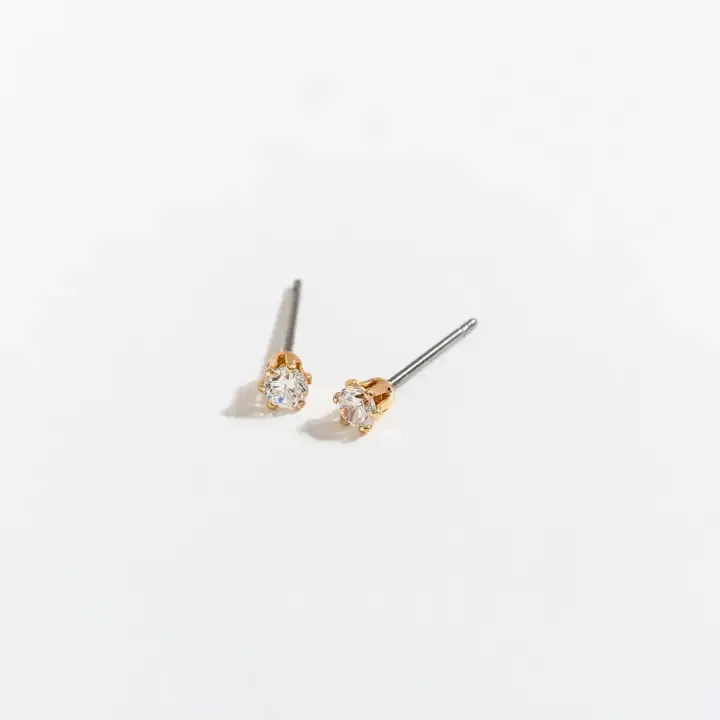 3mmCZ Stud Earrings