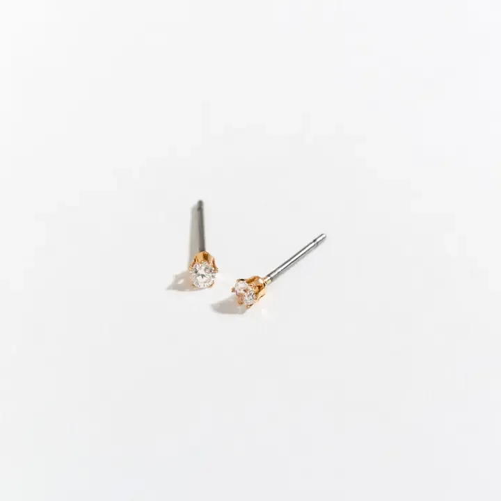 2mmCZ Stud Earrings