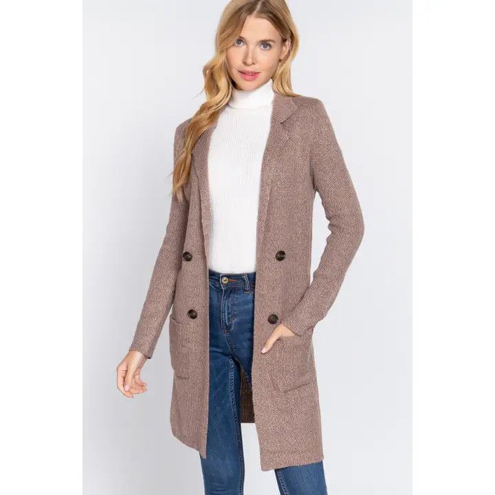 Notch Collar Jacket, Color: Pink, Size: Small