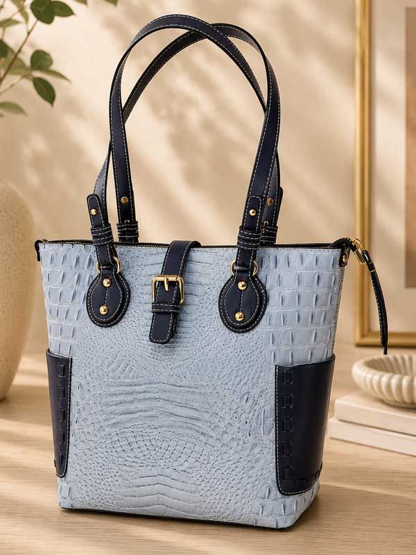 Lana Side Pocket Satchel, Color: Blue, Size: O/S