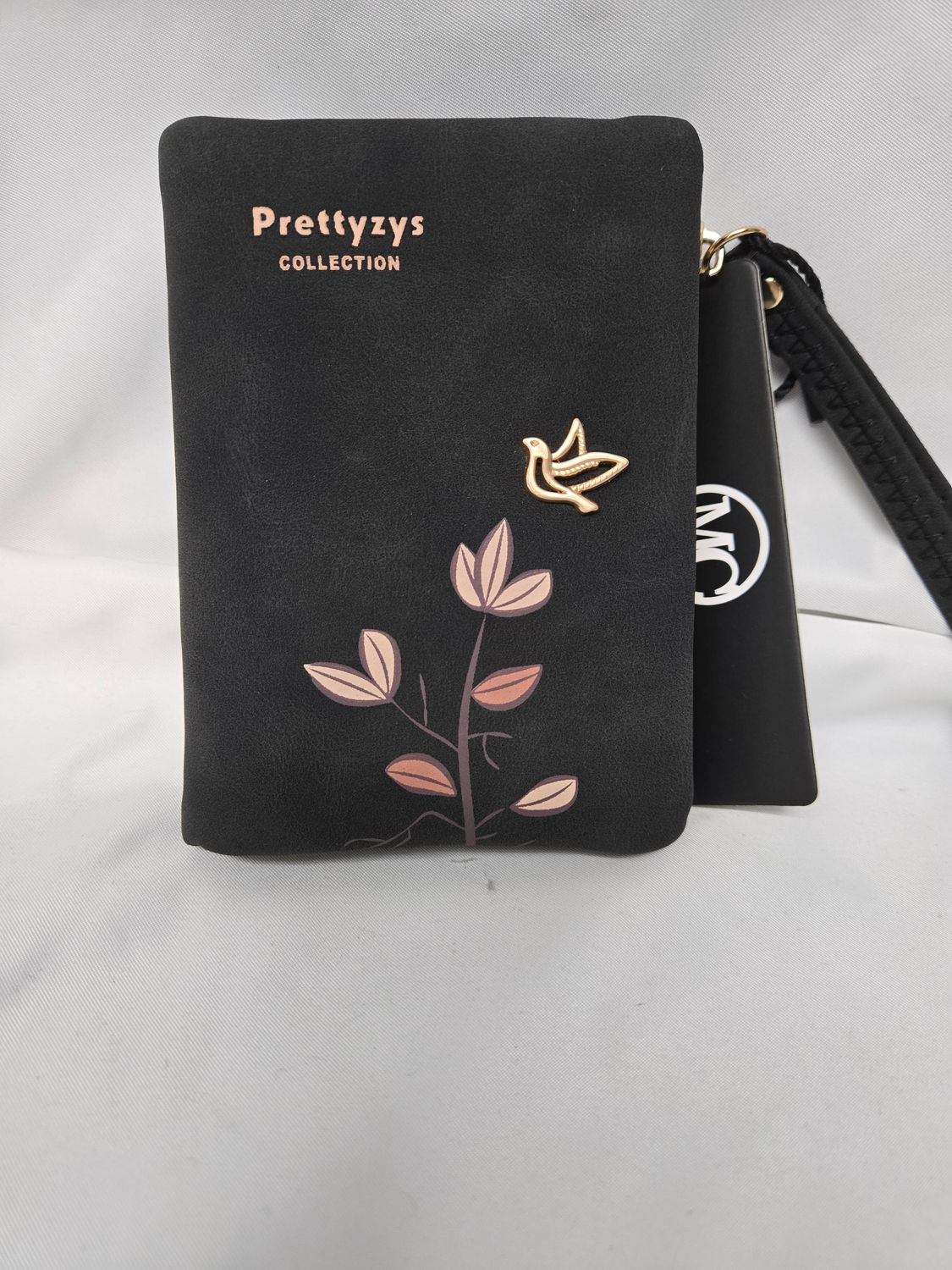 Hummingbird Bifold Wallet, Color: Black, Size: O/S