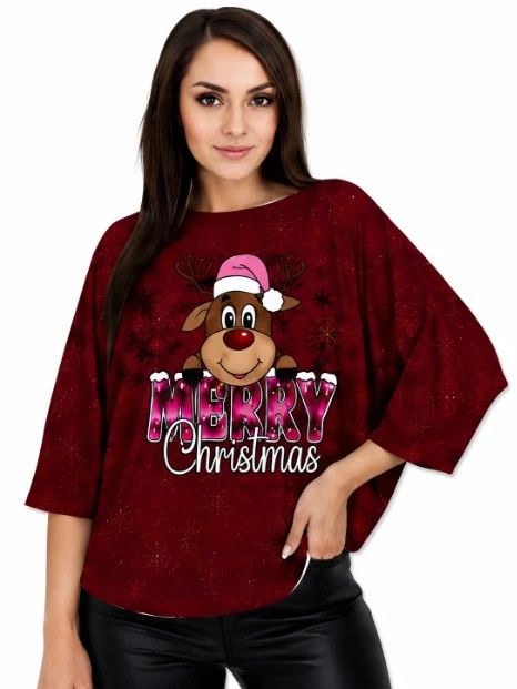 Reindeer Mesh Top, Color: Green, Size: O/S