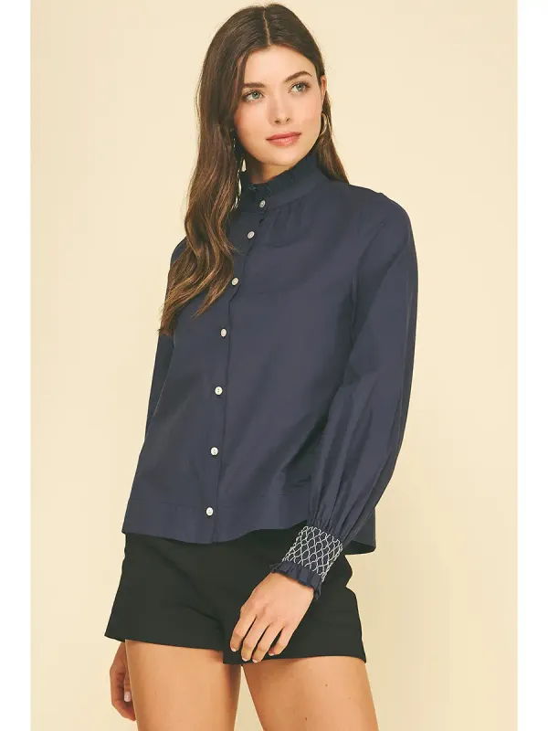 Ruffle Shirt Smock Cuff
