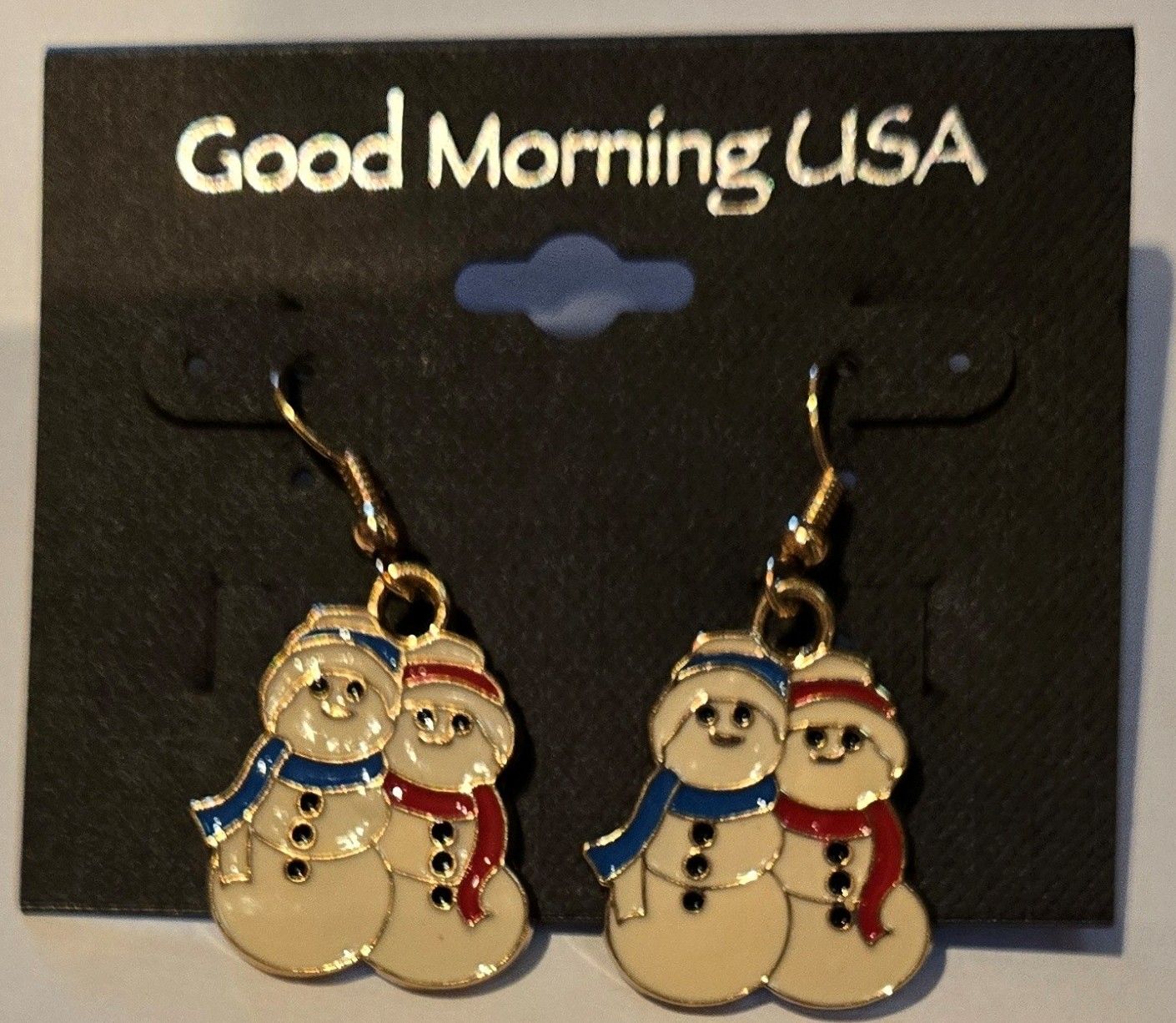 Snowman Earring, Color: White, Size: O/S